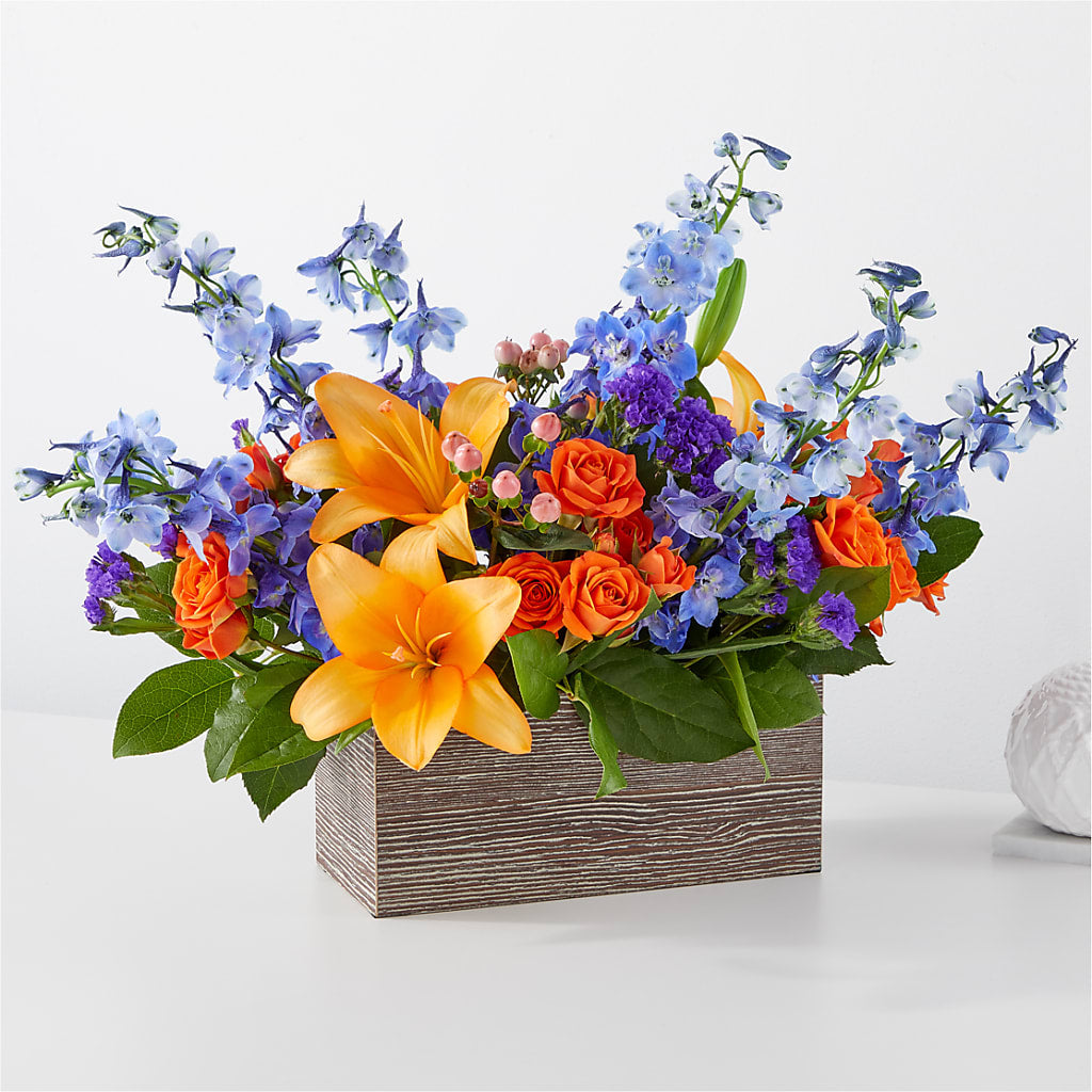 Radiant Citrus Box Bouquet – Designs By Debbie, Cassville MO