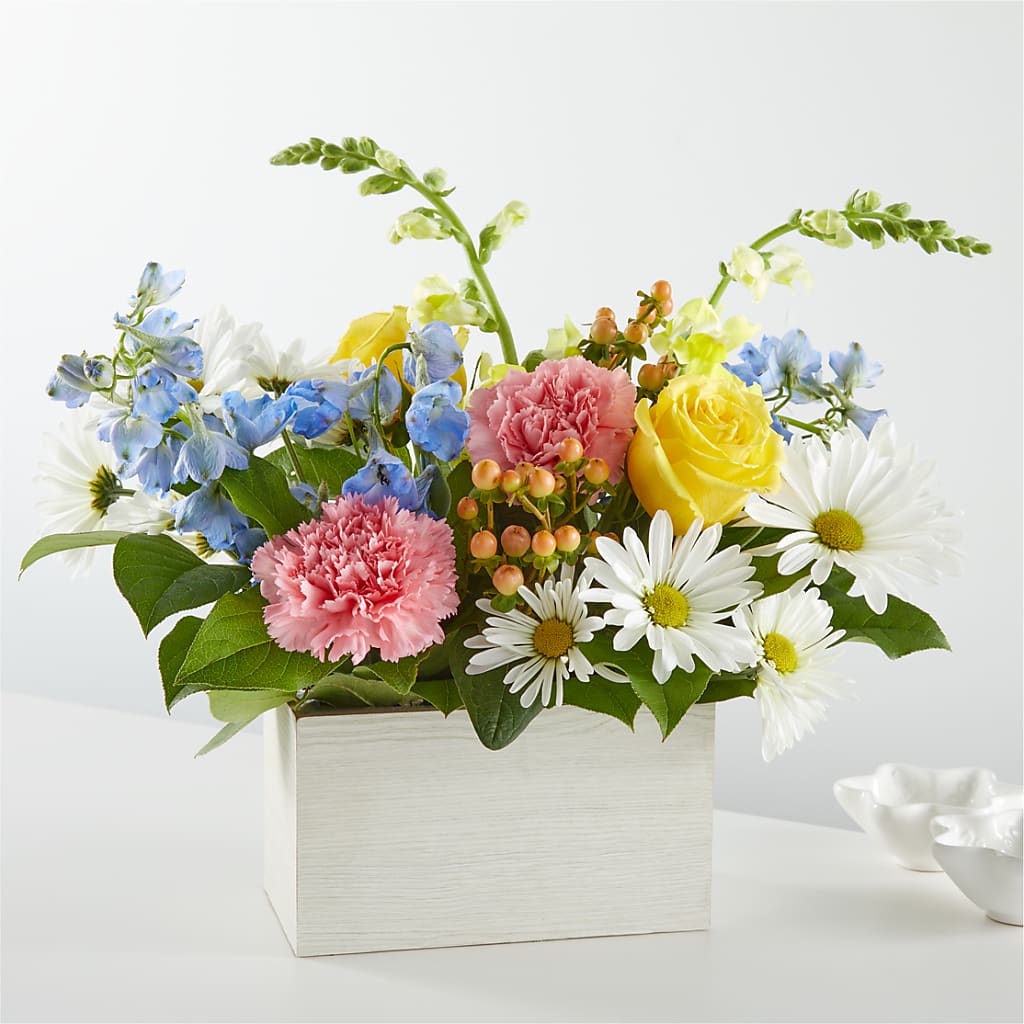 Sun Salutation Box Bouquet – Designs By Debbie, Cassville MO