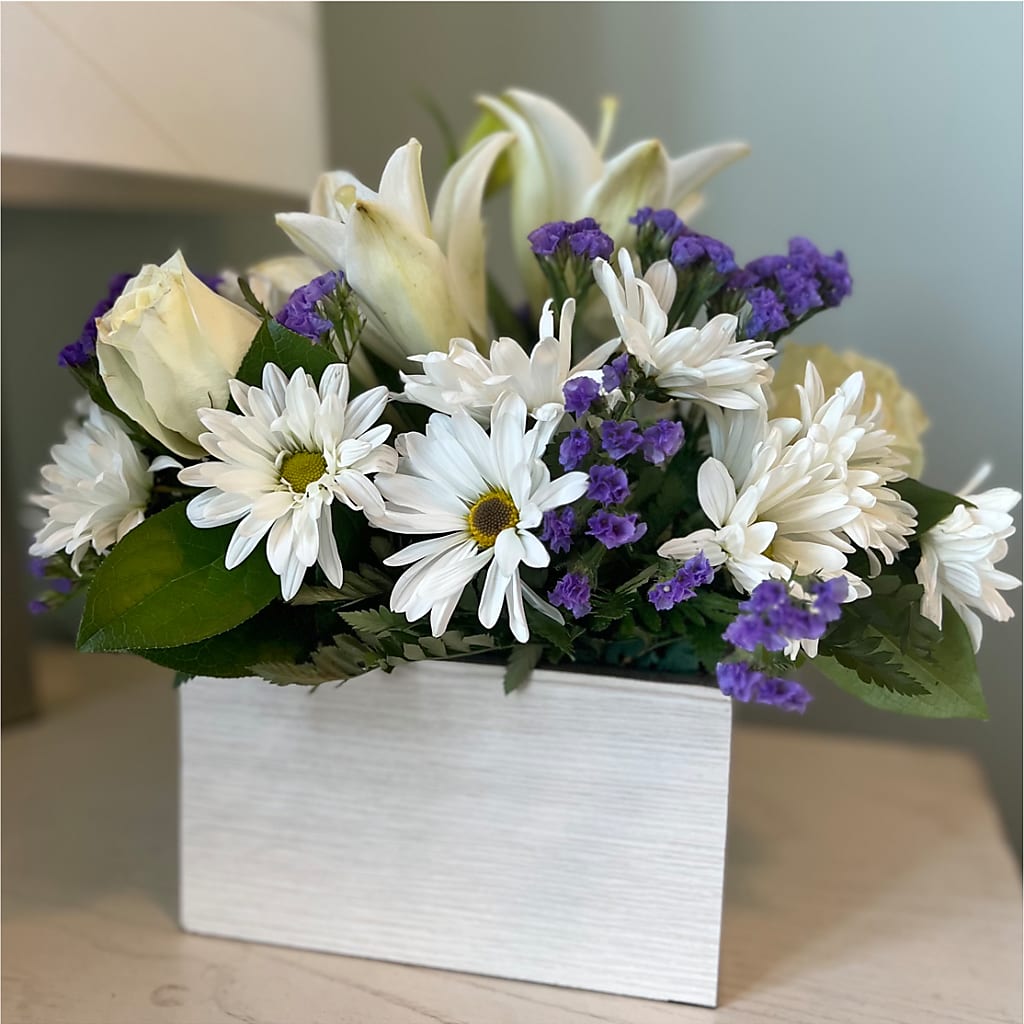 Beyond Blue Box Bouquet – Designs By Debbie, Cassville MO