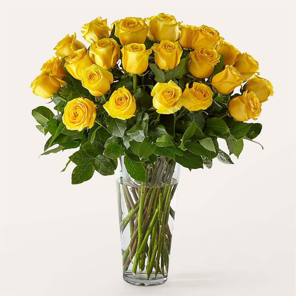 Long Stem Yellow Rose Bouquet – Designs By Debbie, Cassville MO