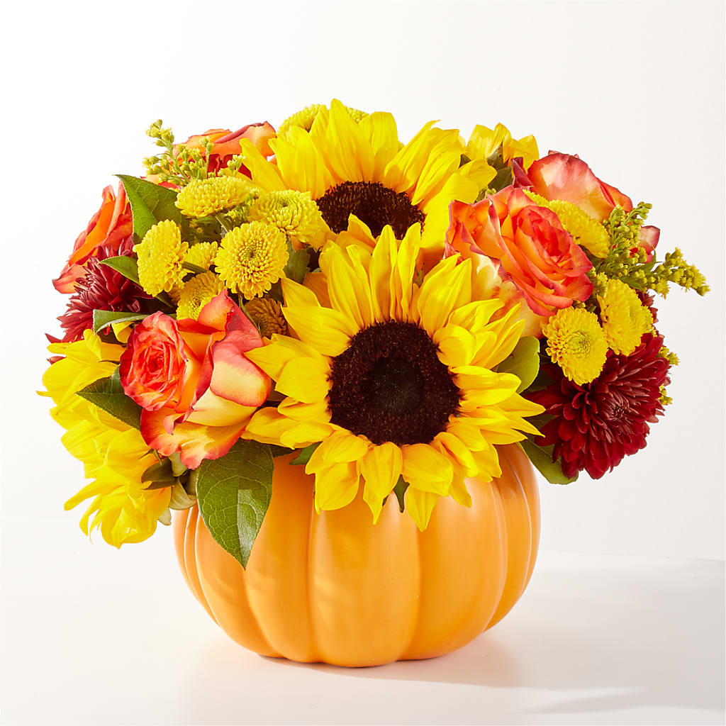 Golden Gourd Pumpkin Bouquet – Designs By Debbie, Cassville MO