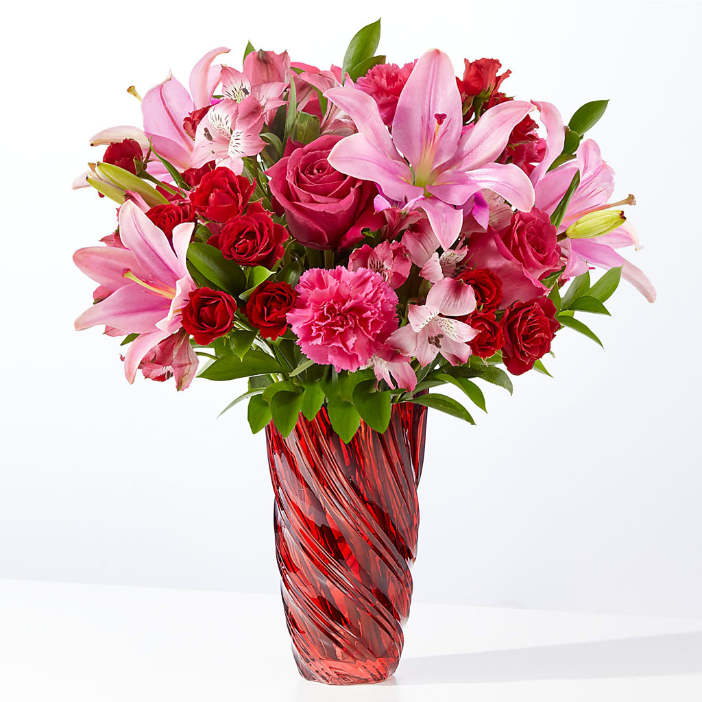 In Love Bouquet with Luxe Swirl Vase – Designs By Debbie, Cassville MO