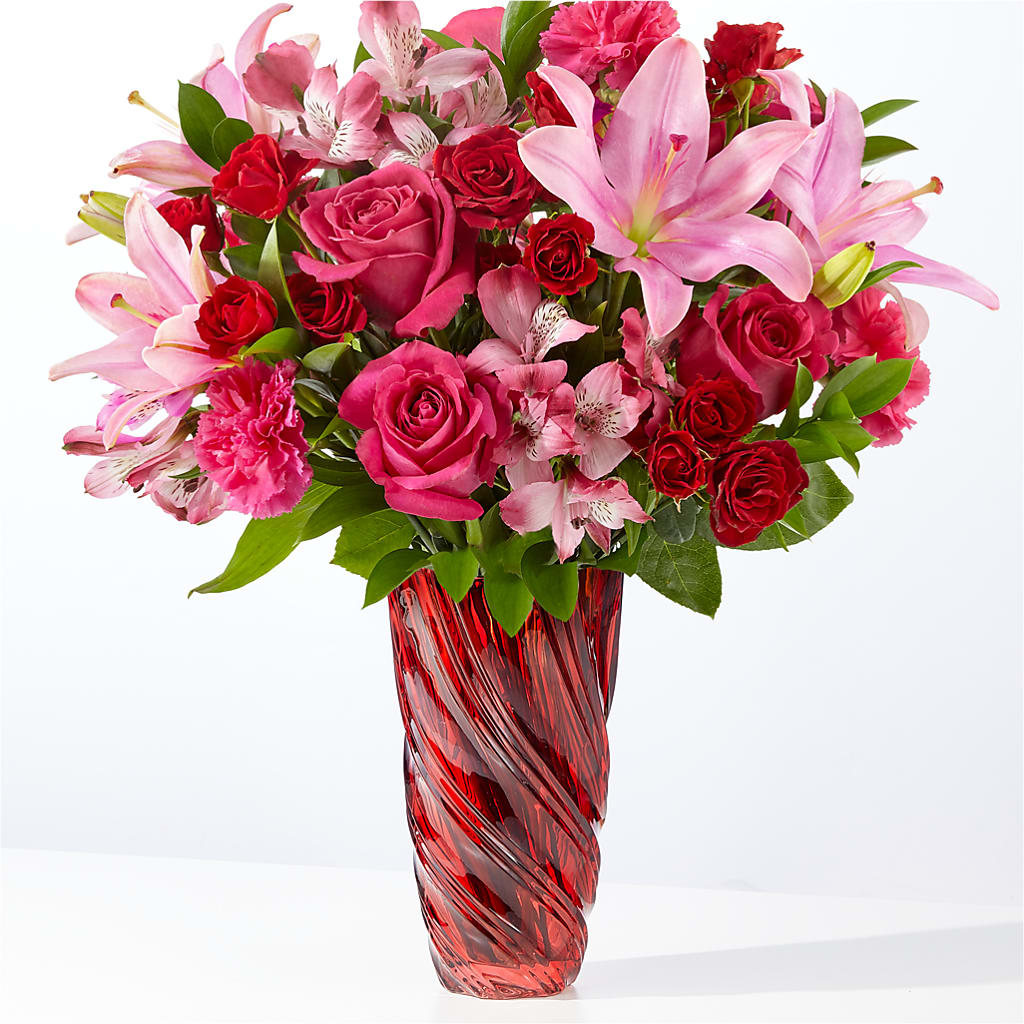 In Love Bouquet with Luxe Swirl Vase – Designs By Debbie, Cassville MO