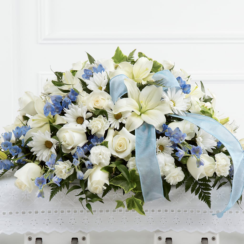 Tender Treasure Casket Spray – Designs By Debbie, Cassville MO