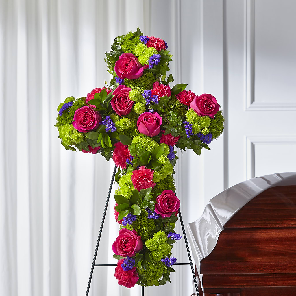 Tribute Rose Floral Cross – Designs By Debbie, Cassville MO