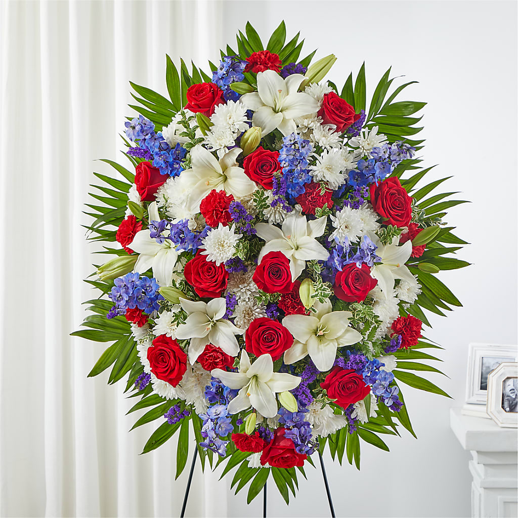 Cherished Service Standing Spray – Designs By Debbie, Cassville MO