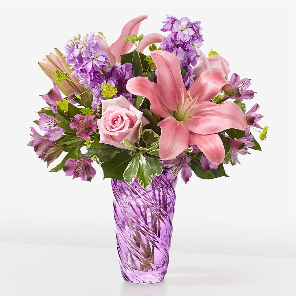 Precious Petals Bouquet with Luxe Swirl Vase – Designs By Debbie, Cassville MO