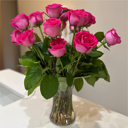 Long Stem Pink Rose Bouquet –  Designs By Debbie, Cassville MO
