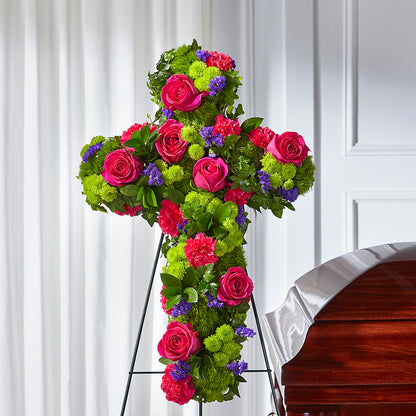 Tribute Rose Floral Cross –  Designs By Debbie, Cassville MO