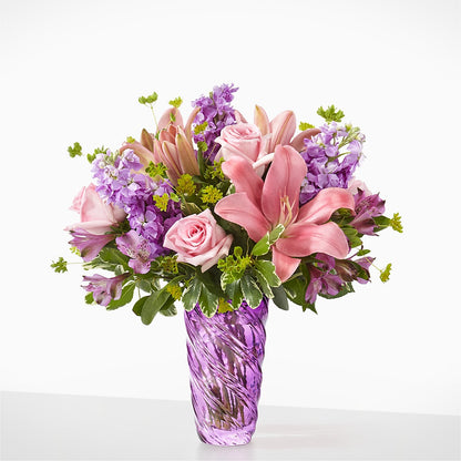 Precious Petals Bouquet with Luxe Swirl Vase –  Designs By Debbie, Cassville MO