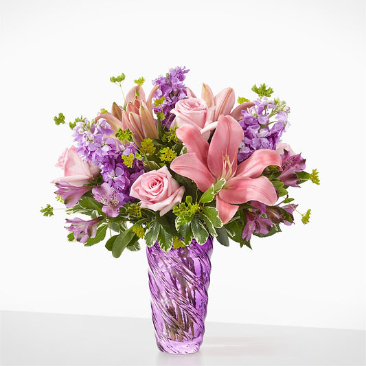 Precious Petals Bouquet with Luxe Swirl Vase –  Designs By Debbie, Cassville MO
