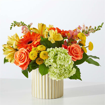 Autumn Sunshine Bouquet with Ivory Vase –  Designs By Debbie, Cassville MO