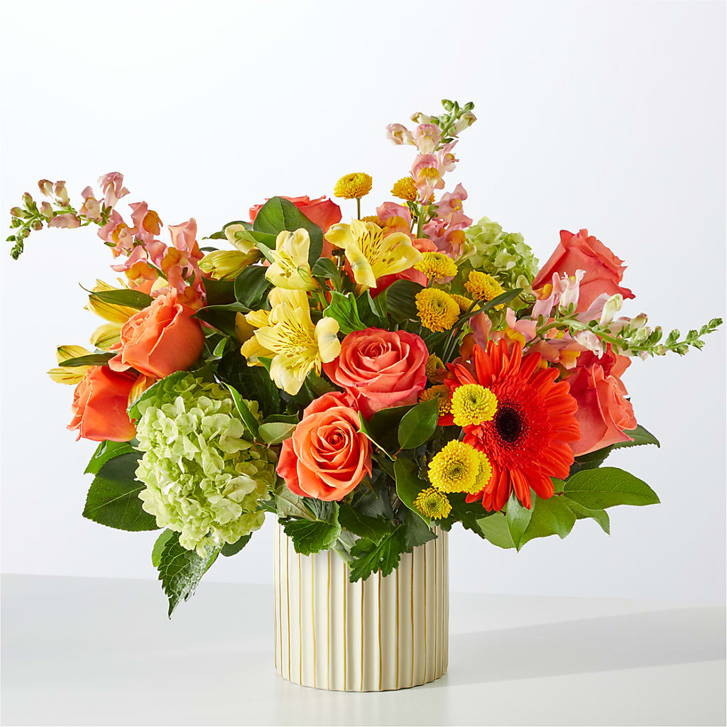 Autumn Sunshine Bouquet with Ivory Vase –  Designs By Debbie, Cassville MO