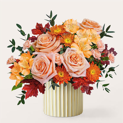Spiced Latte Bouquet with Ivory Vase –  Designs By Debbie, Cassville MO