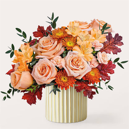 Spiced Latte Bouquet with Ivory Vase –  Designs By Debbie, Cassville MO