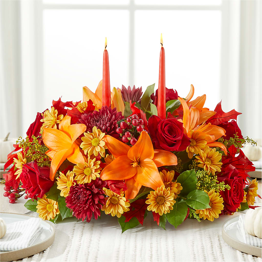 Autumn's Embrace Centerpiece –  Designs By Debbie, Cassville MO