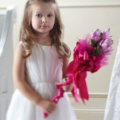 Sparkle Pink Flower Girl Bouquet –  Designs By Debbie, Cassville MO